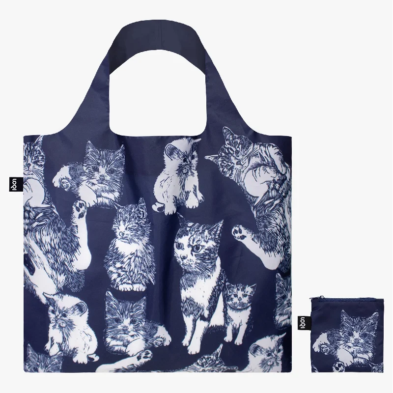 Loqi Tote Bag with Zip Pouch - Cats