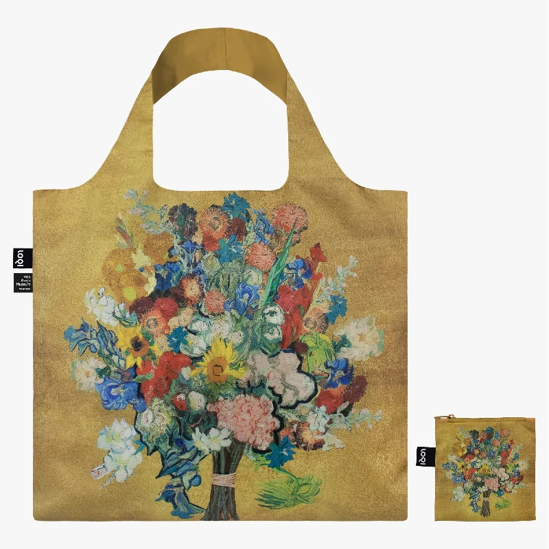 Loqi Tote Bag with Zip Pouch - VAN GOGH MUSEUM Gold Flower