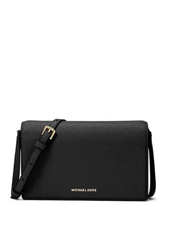 MICHAEL Michael Kors Jet Set Flapover Crossbody Bag, Black