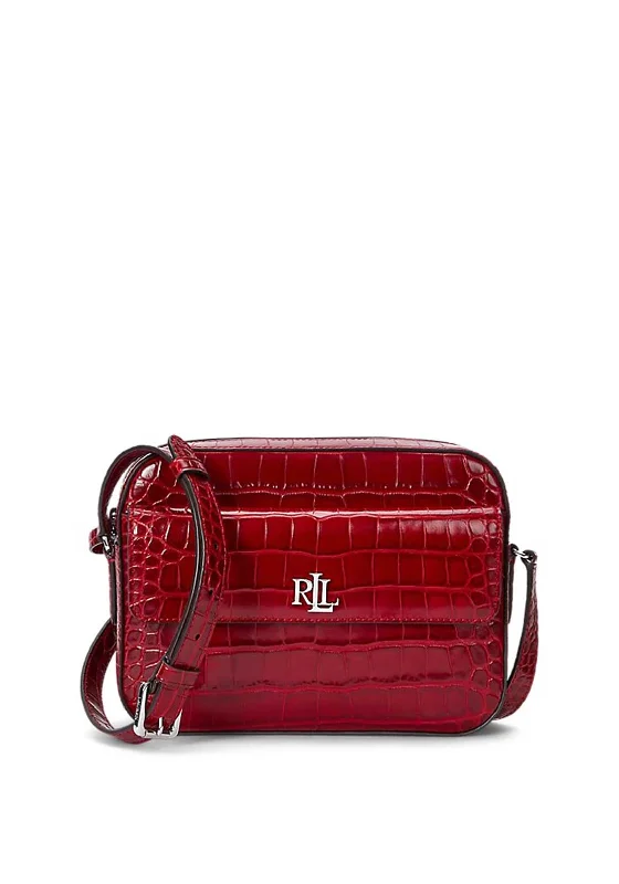 Ralph Lauren Marcy Camera Crossbody Bag, Red