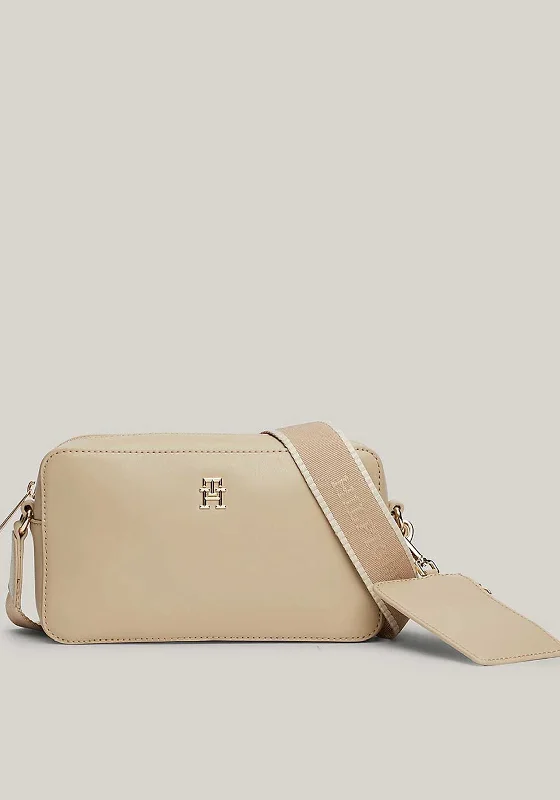 Tommy Hilfiger Canvas Strap Crossbody Bag, Beige