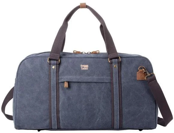 Troop London Organic Cotton Travel Holdall Duffel Bag | Blue