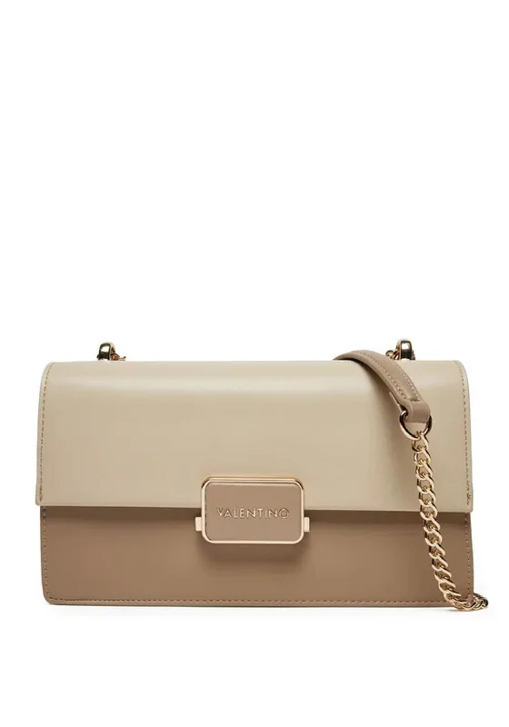 Valentino Alpheus Two Tone Crossbody Bag, Beige