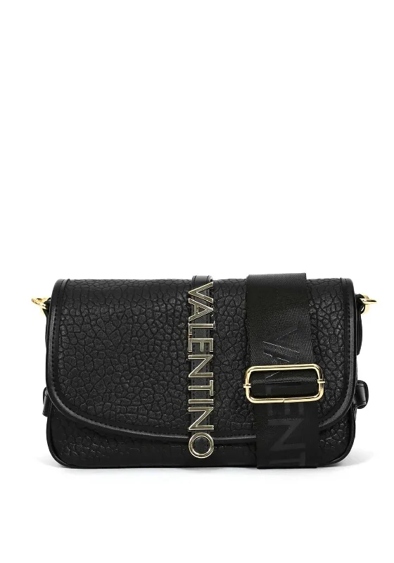 Valentino Zeno Pebbled Crossbody Bag, Black